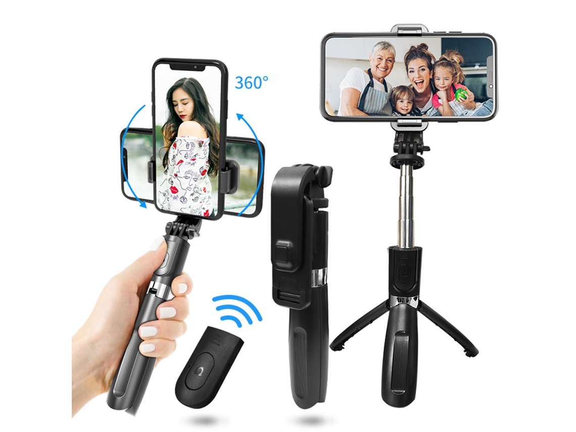 Palo de Selfie LAXISCREED Controle Bluetooth Tripé