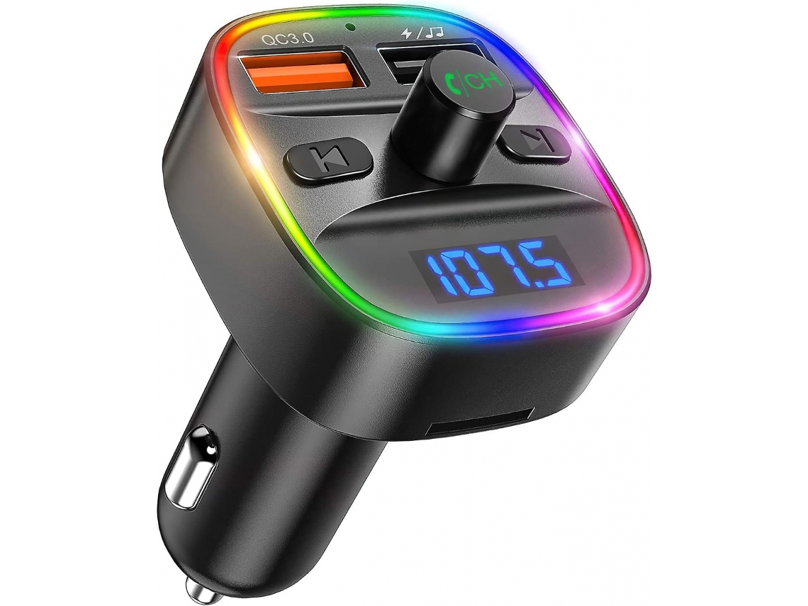 Transmissor Fm Bluetooth 5.0 Veicular, Usb-c, Carga Rápida