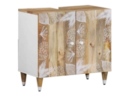 Vidaxl Armário Para Lavatório 62x33x58 Cm Madeira De Mangueira Maciça