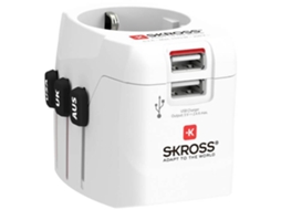 1302470 Adaptador de viagem USB Skross Pro Light (pacote com 2)