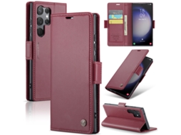 Capa Antifurto Para Celular, Capa De Couro Com Compartimento Para Cartão.vermelho - Iphone 14 Plus