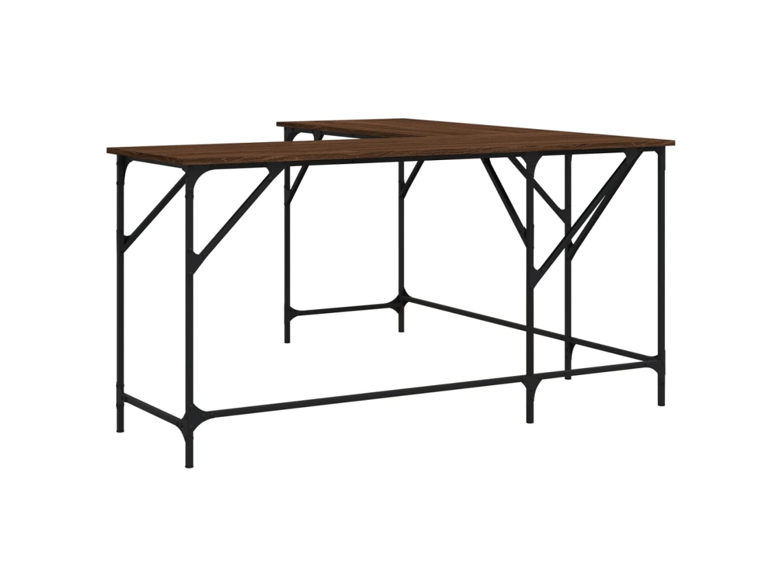 Desk, Desks Vidaxl Marrom Madeira Processada (n/a)