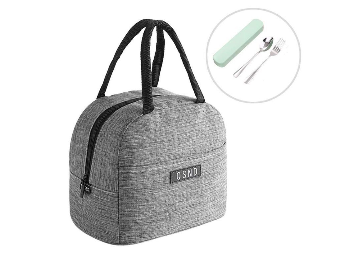 2026 bolsa de Almoço Isolada Impermeável Reutilizável com Bolso Frontal para Piqueniques e Escritório