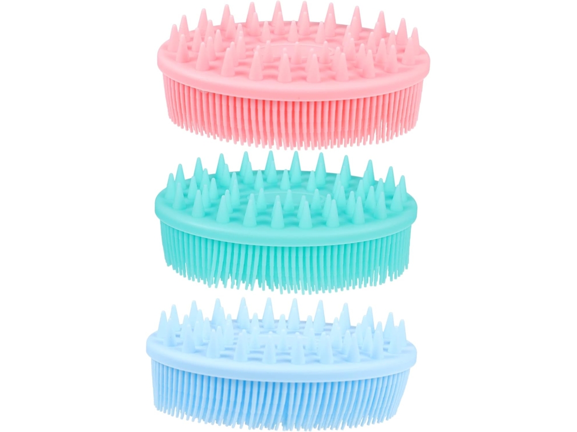 Conjunto De 3 Escovas Banho Plafope Para Meninos E Meninas, Escova De Massagem Corporal Silicone, Macia E Prática Para