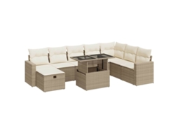 Garden Sofa Set, Garden Sofa Sets Vidaxl Bege Rattan / Vime (n/a)