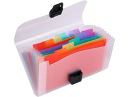 Organizador multifuncional Osaladi com 2 peças e bolsas expansíveis com núcleos coloridos para arquivos de massas e outros itens.