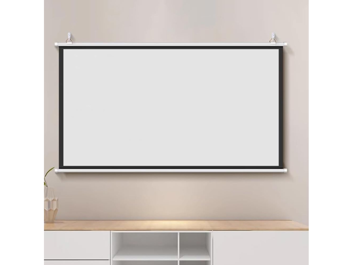 Tela de Projeção 30" 16:9 4:3 Portátil, para Uso Doméstico e Externo