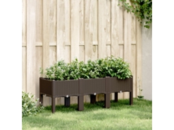 Vaso de Jardim HARLANV1 com Pernas Pp Marrom (120x40x42 cm)