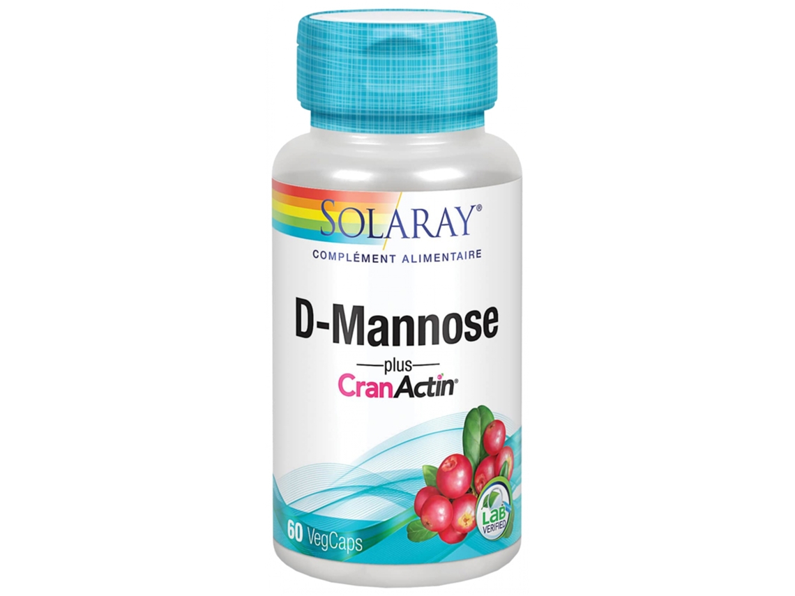 D-Mannose Plus Cranactina 60 Cápsulas Vegetais SOLARAY