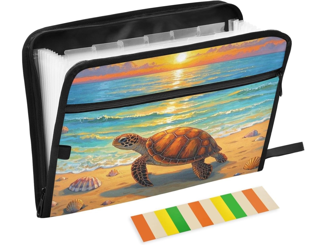 Pastas Suspensas Expansíveis Com 13 Bolsos, Tamanho A4, Com Fecho De Zíper, Ideais Material De Escritório, Fotos De