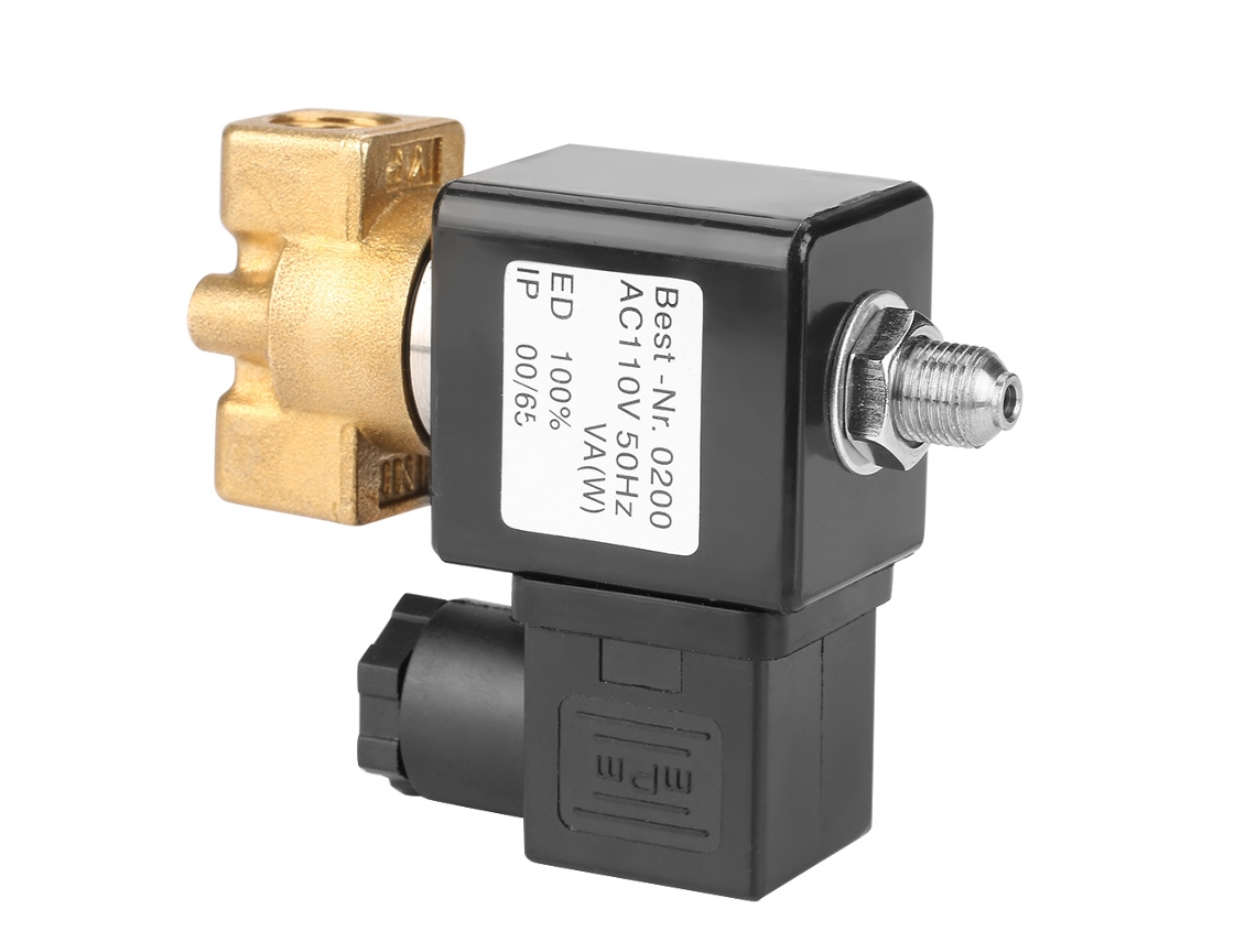 Válvula Solenóide Laxiscreed G1/4" 3 Vias Normalmente Fechada Para Alta Pressão 0-1.0mpa, 110v