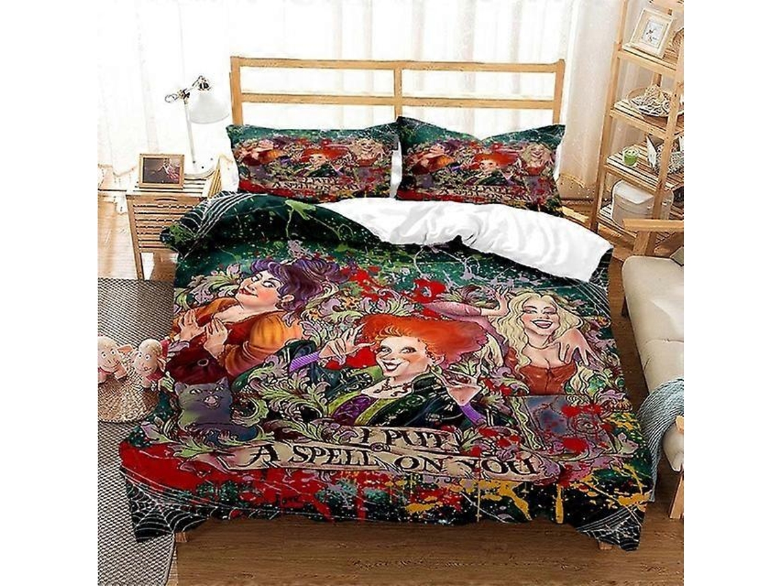 Conjunto De Cama De 3 Peças Hocus Pocus Witch Winifred Impresso Em 3d Para Halloween E Natal Olysi Shop