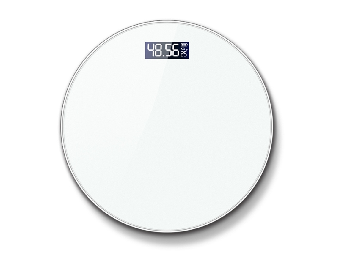Balança Eletrônica com Visor Lcd, para Uso Doméstico e para Monitoramento de Saúde, Recarregável MDUG (branca)