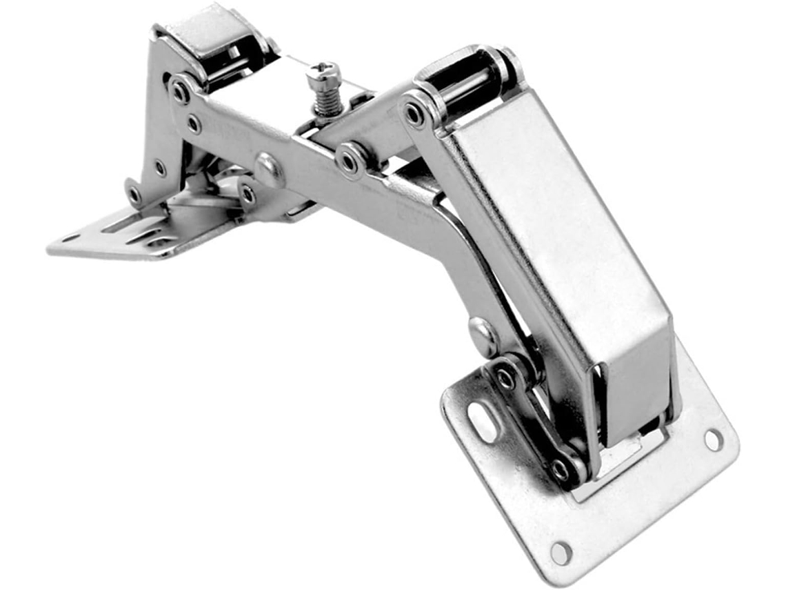 Dobradiça De Ângulo 170 Graus Sem Furos, Com Mola, Para Portas