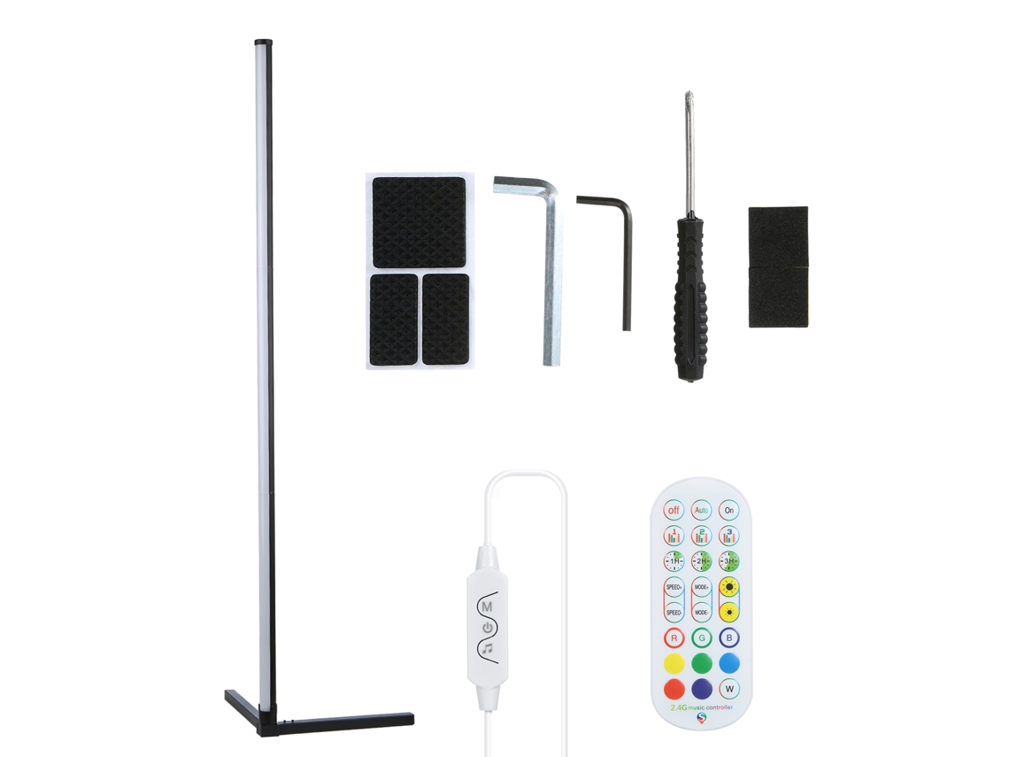 2026 lâmpada de Piso Rgb com 72 Leds, Controle App/bt e Timer