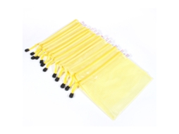 Bolsas Plásticas Com Zíper Amarelas A5, Pastas Para Documentos, Pastas De Arquivos, Bolsas Protetoras Para Guardar Arquivos