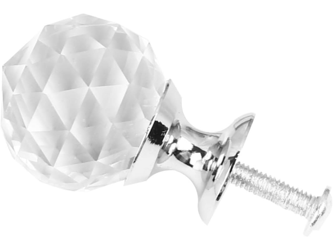 Puxador Em Formato De Bola Cristal, Pacote Com 10 Peças Para Armário