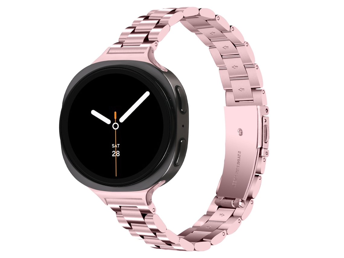 Pulseira De Aço Inoxidável Para Galaxy Watch 9 40/44mm, Substituição Elegante Rosa Rosado Hexinyigjly