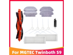 Escova lateral principal filtro hepa esfregão pano peças de reposição para mgtec twinboth s9 (s9) acessórios para aspirador de pó robô