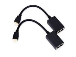 Extensor Hdmi Sobre Rj45 Cat5e Cat6 Ethernet Balun Repetidor Até 1080p 30m