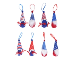 Baok-8 Peças De Bonecos Gnomos Do Dia Da Independência Pentastar Peluches Sem Rosto Decoração Patriótica Americana