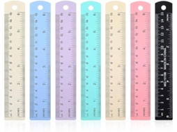 Conjunto De Réguas De Metal De 15 Cm (6 Polegadas), Com 7 Peças