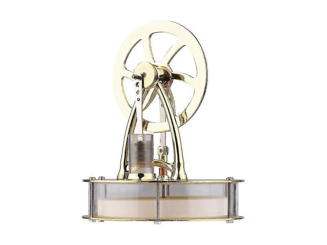 Gerador Elétrico Stirling De Baixa Temperatura Montado Para Experimento De Calor Físico