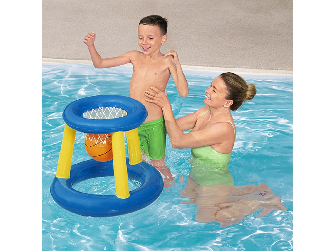 Brinquedos de Praia, Piscina, Conjunto Inflável com Rede de Vôlei e Basquete AQUAFORGE