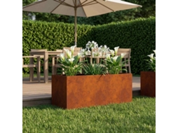 Vidaxl Vaso De Jardim Ferro Enferrujado 80 X 40 X 40 Cm Aço Corten