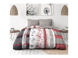 Conjunto de cama Shikuoka em microfibra, capa de edredom 240 x 260 cm, 2 fronhas 63 x 63 cm, azul, Home Linge Passion