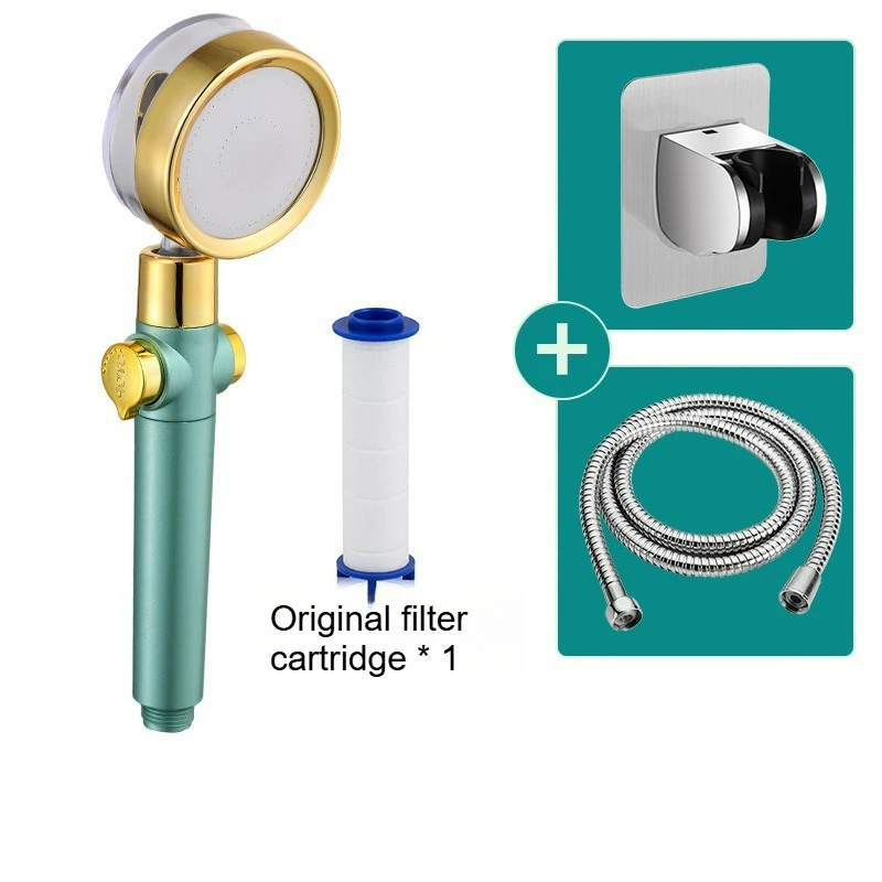 Chuveiro De Alta Pressão, Filtro De Hélice De Turbina Dupla