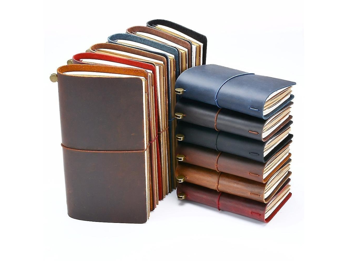 Lurelia Caderno Em Couro Genuíno Para Viagem, Vintage, A5, 13,5 X 10,5 Cm, 13,5 Cm X 10 Cm