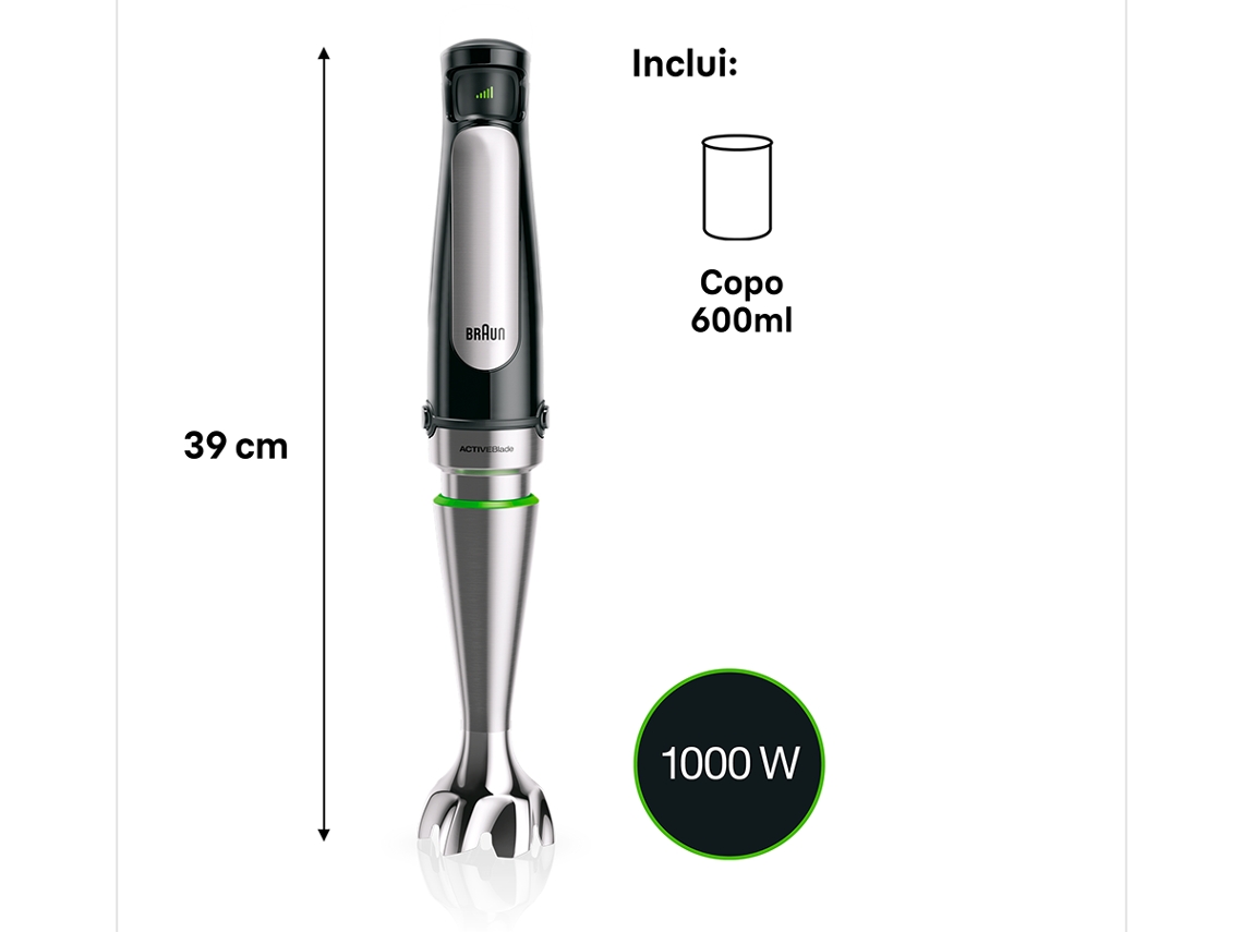 Varinha Mágica BRAUN MultiQuick 7 MQ7000X (1000 W - Preto)