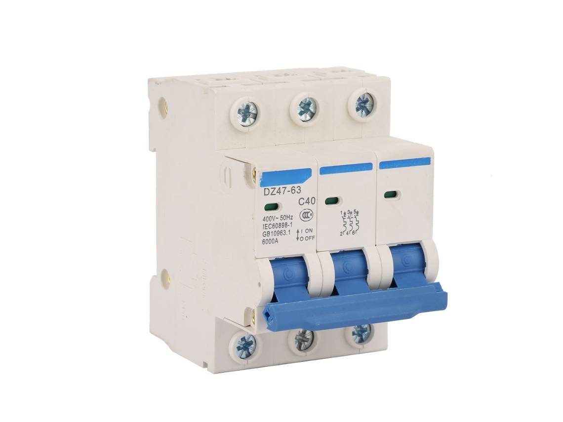 Disjuntor Miniatura Tripolar Dz47, 63 40a 400v