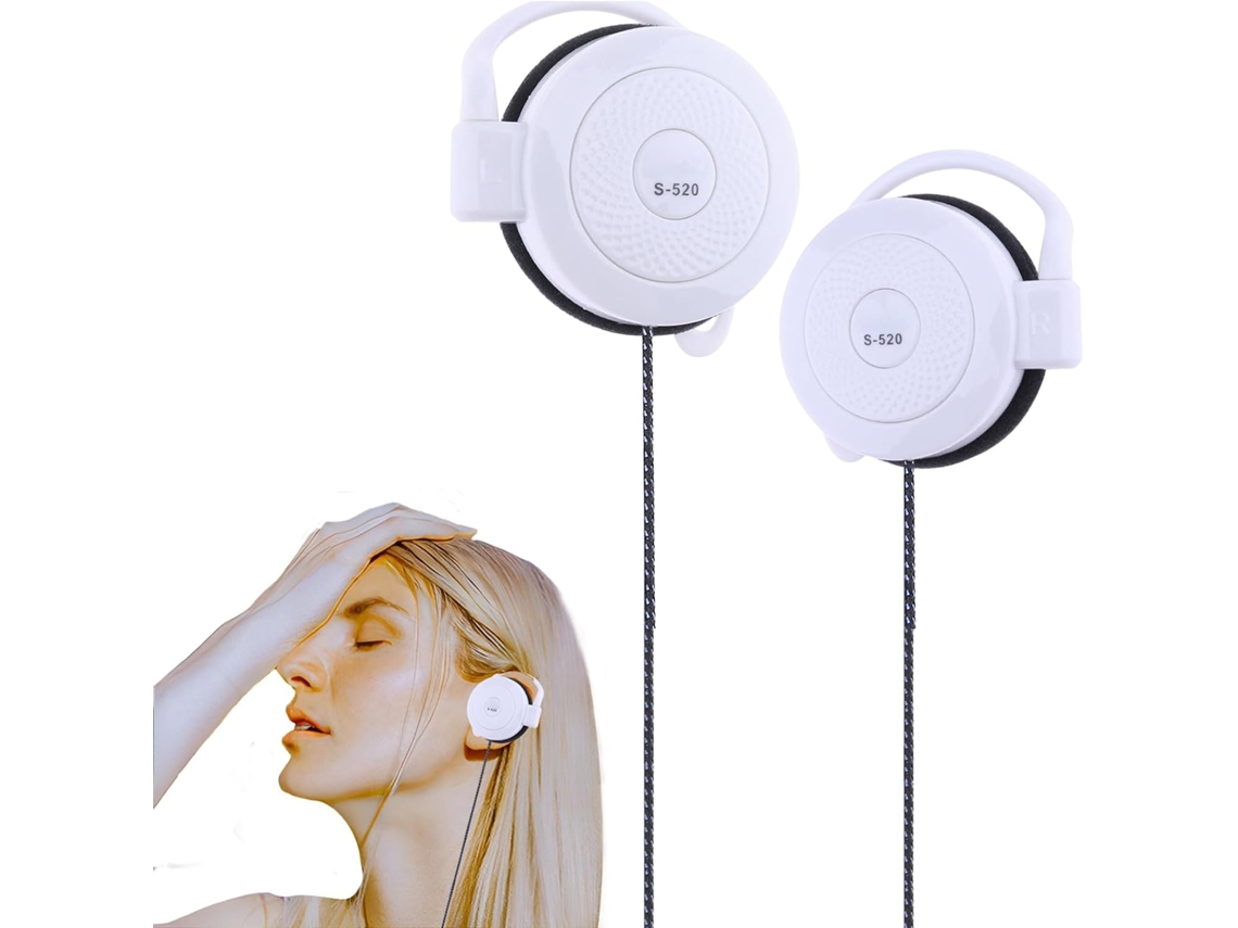 Fones De Ouvido Com Fio E Clipe Orelha Estéreo Sobre A, Portáteis E Com Gancho