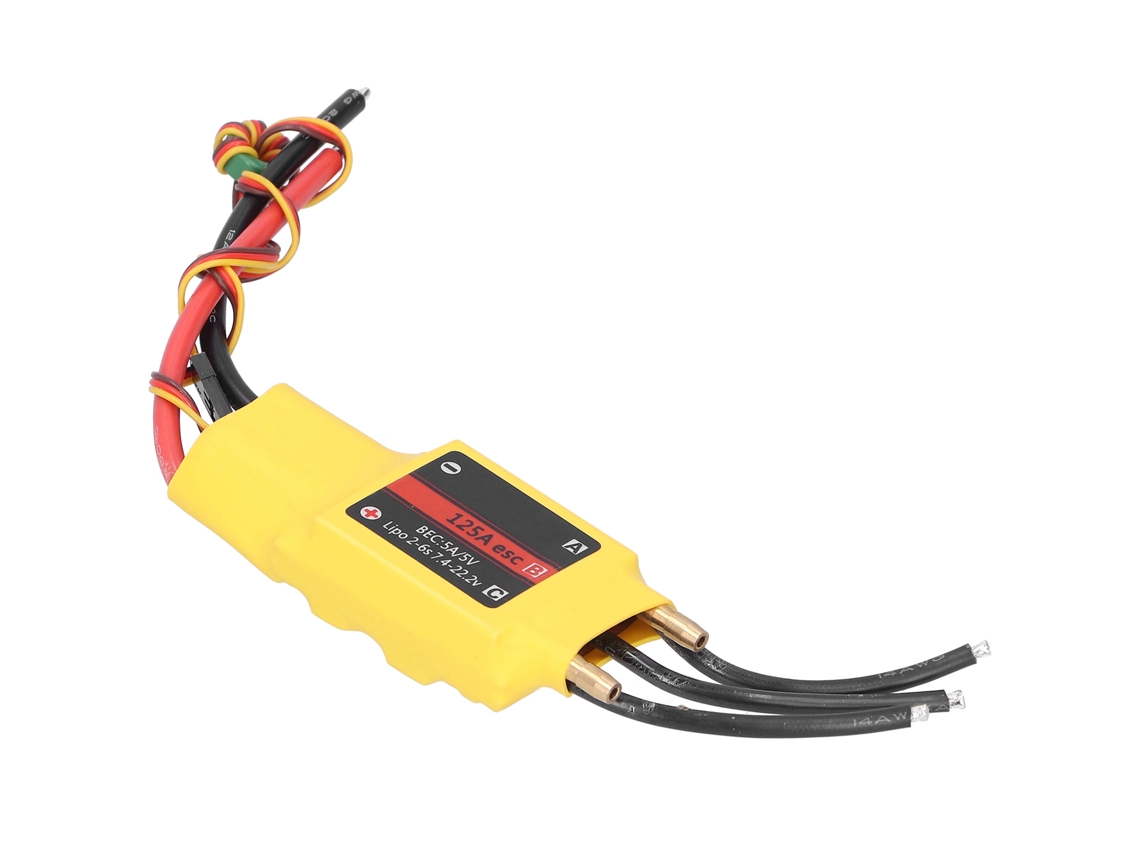 Mali controlador de Velocidade Elétrico Esc Brushless de 125a para Barco e Aerônio Rc com Resfriamento H2o