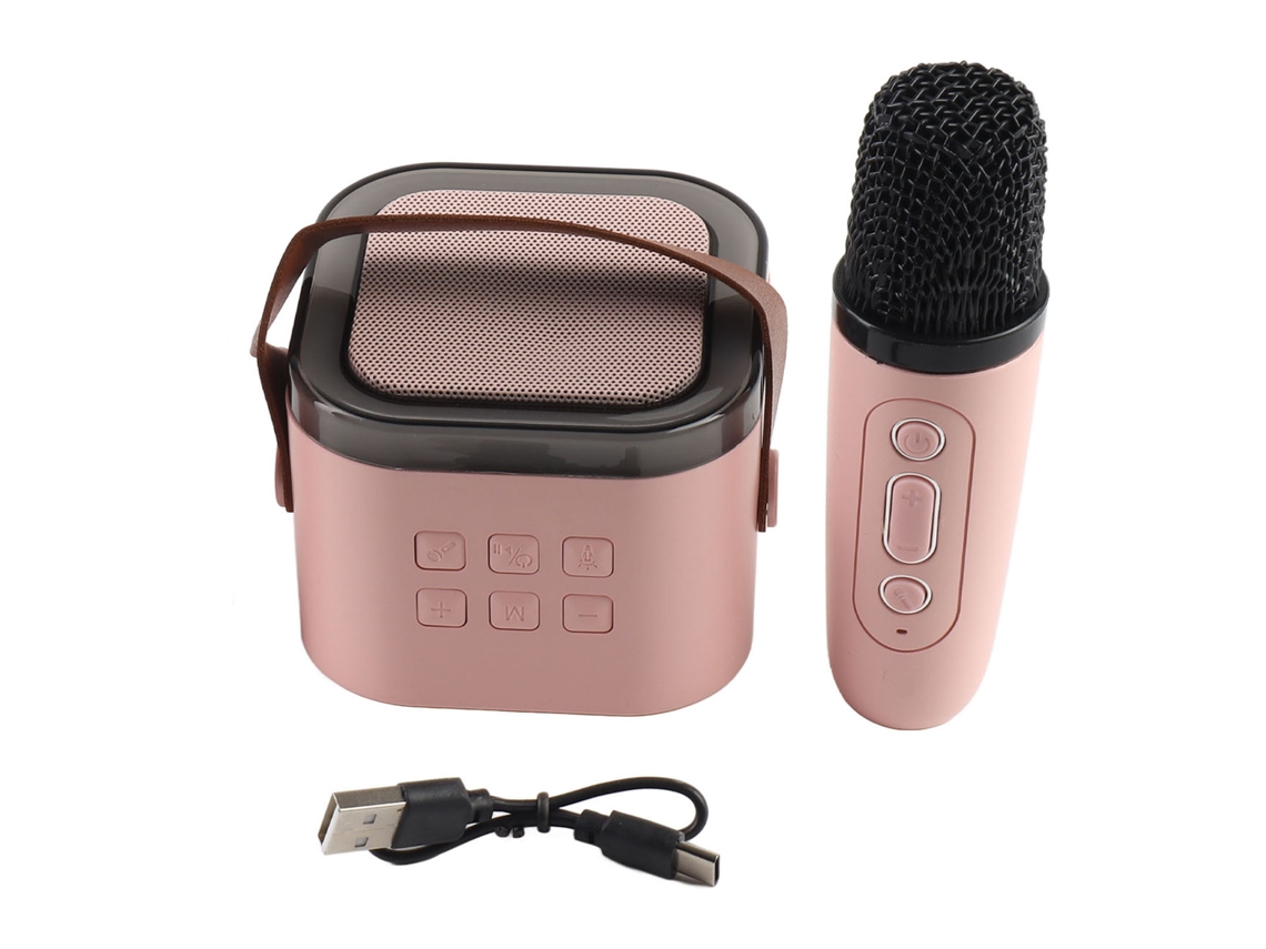 Máquina De Karaokê Mini Portátil Sem Fio Com Microfone Bluetooth Handheld E Alto-falante Para Casa E Ambiente Externo