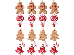 Enfeites Árvore Natal Decoração Criativa 3d Resina Inquebrável Festas Ambientes Internos Família Festivais GOKOCO