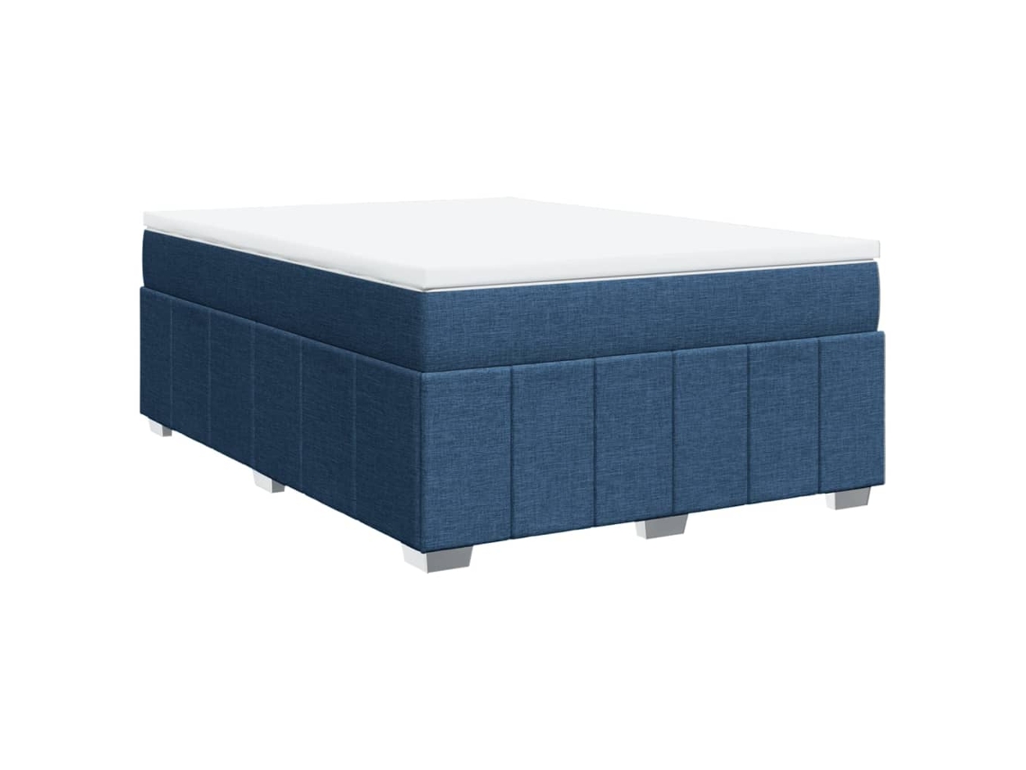 Box Spring Bed, Box Spring Beds Vidaxl Azul Tecido (140 X 200 Cm)