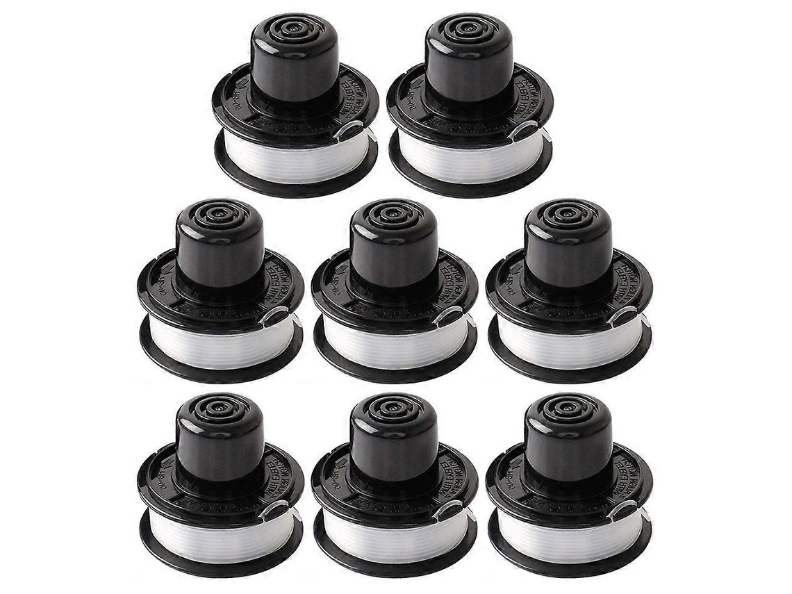 Conjunto de 8 bobinas Fio de substituição RS-136-BKP para cortador de grama Black & Decker