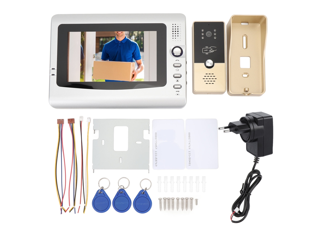 Sistema Interfone Com Vídeo 7 Polegadas Hd