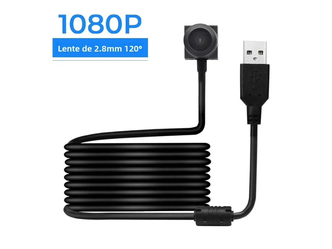Webcam Mini Usb De 2 Megapixels (lente De 2,8 Mm E Resolução 1080p)
