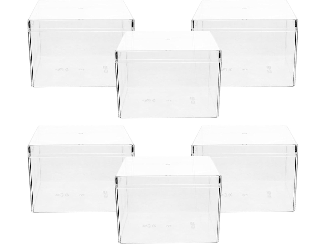 Caixa Quadrada Transparente Para Tiramisu, Pacote Com 6 Peças