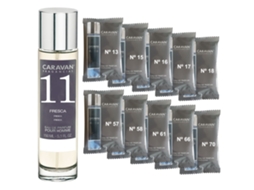 Perfume Masculino Caravan Nº11 De 150 Ml Conjunto De 10 Frascos De Fragrâncias