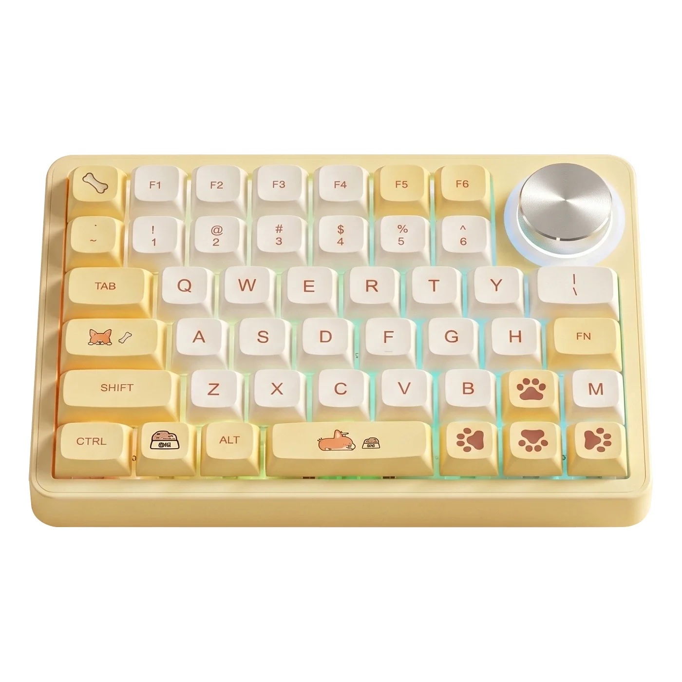 Teclado Bluetooth Tri-mode De 45 Teclas Para Uso Com Uma Só Mão
