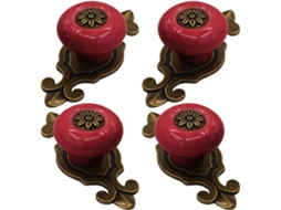 Puxadores Adicionais Para Gavetas, Base Em Metal Com Acabamento Bronze Antigo, Ferragens Fixas
