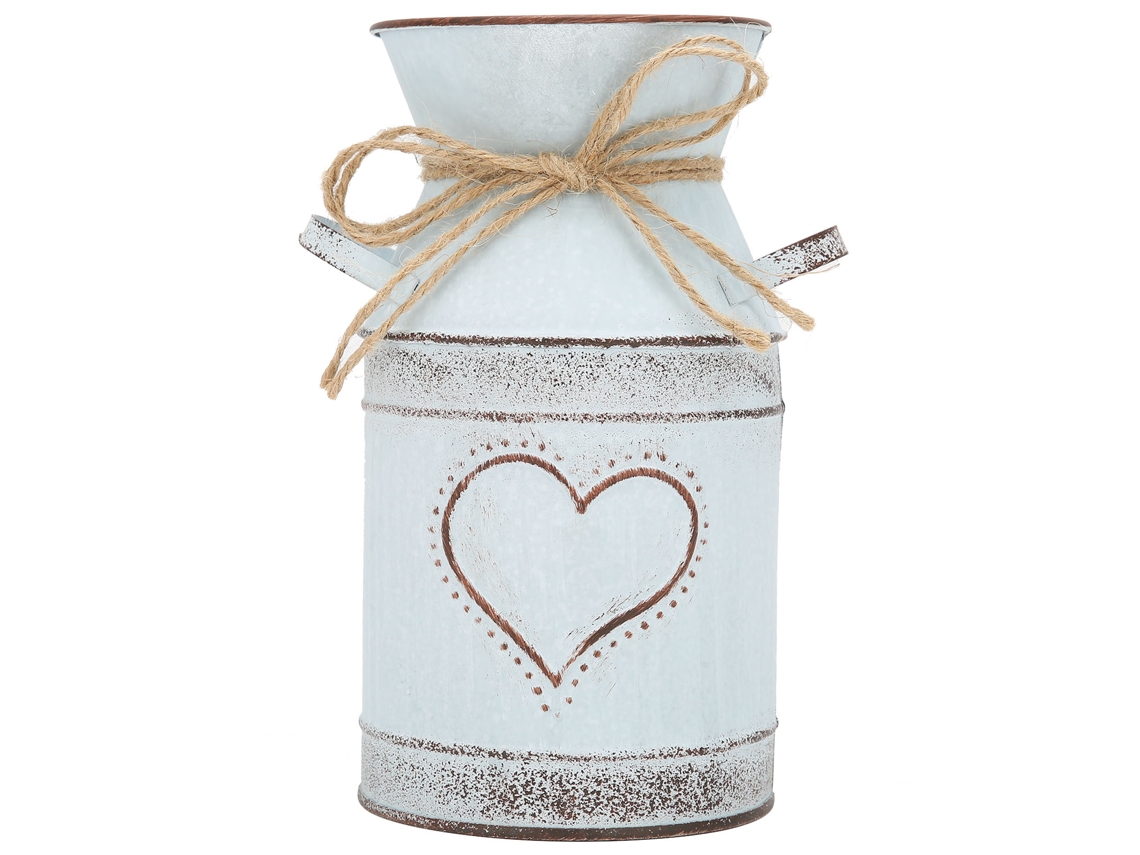 Vaso De Ferro Galvanizado Laxiscreed Com Design Coração E Corda Para Decoração Exterior