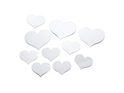 10pcs Adesivo De Parede De Espelho Coração Decor Diy 3d