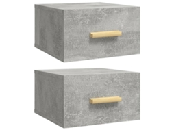 Conjunto de 2 mesas MAISON EXCLUSIVE Parede Cinza Cimento Cabeceira (35x35x20 cm)