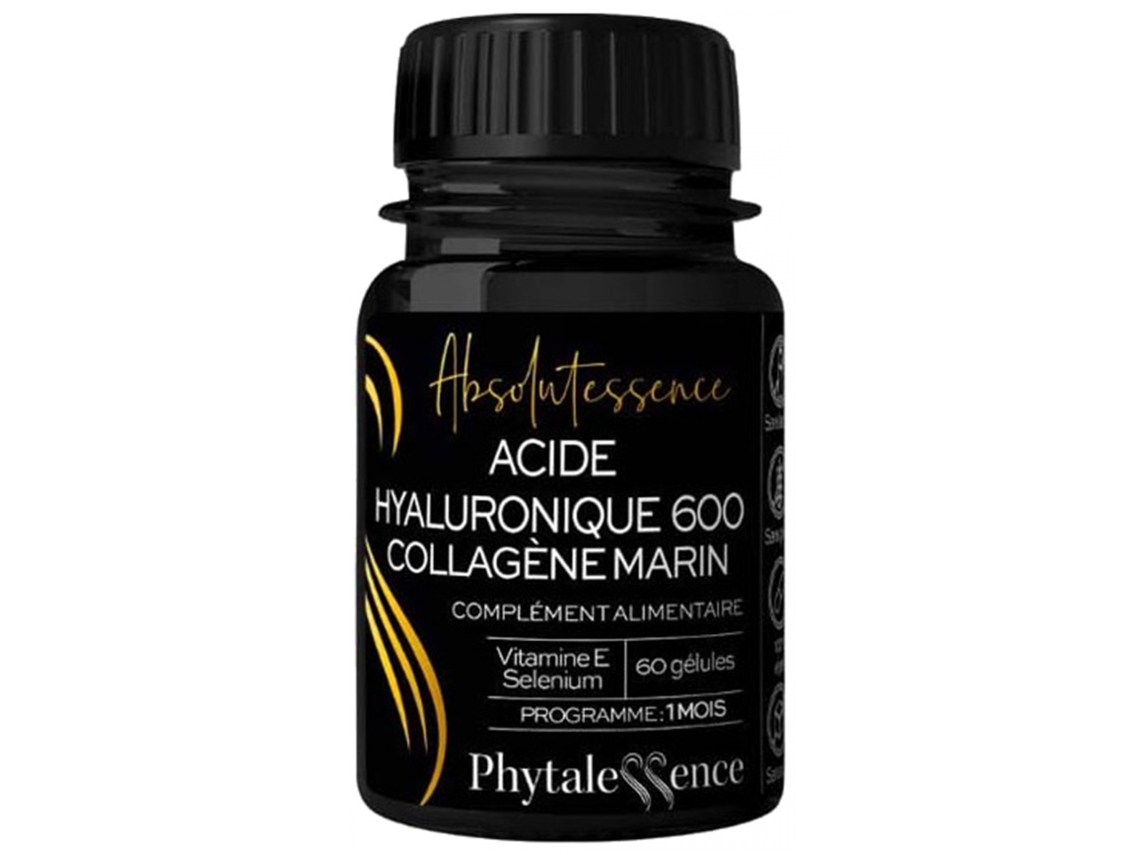 Absolutessence Ácido Hialurónico 600 Colagénio Marinho 60 Cápsulas PHYTALESSENCE